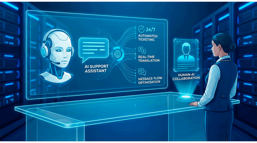 Atención al cliente automatizada con inteligencia artificial mediante chatbots y sistemas de soporte 24/7- automatización inteligente para empresas